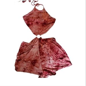 SOLEMIO tie-dye ring front romper M